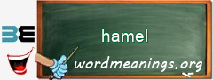 WordMeaning blackboard for hamel